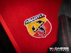 FIAT 124 Floor Mats - Red Carpet w/ ABARTH Crest